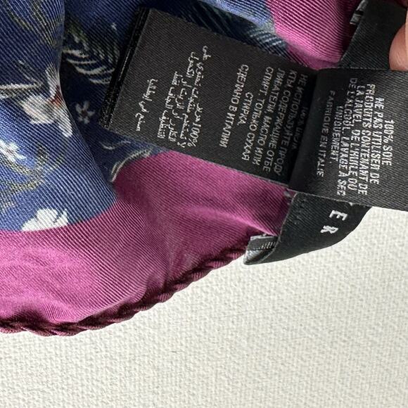 ted baker floral silk pocket square handkerchief - Picture 11 of 11